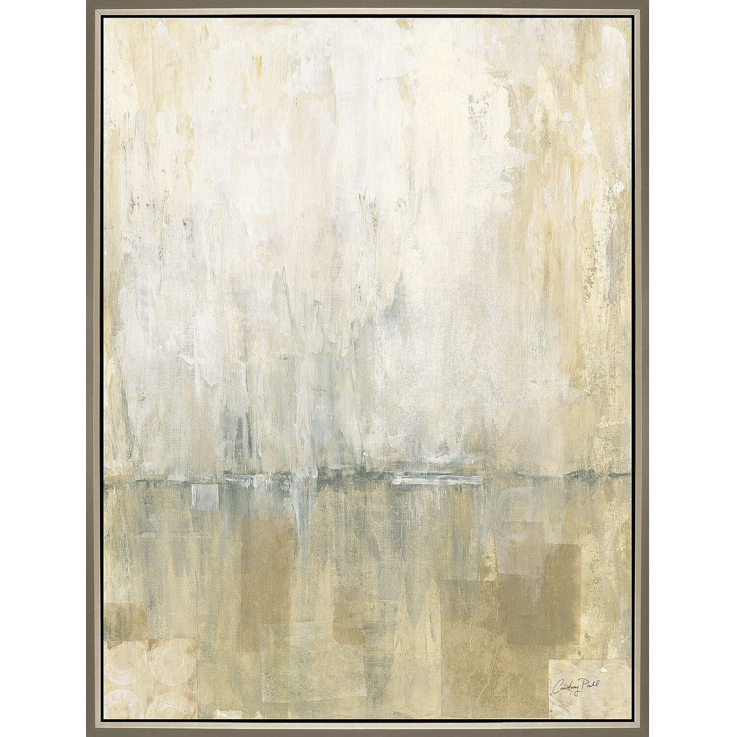 Morning Light Gray and Beige and Neutral Canvas
