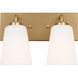 Miles 2 Light 12.00 inch Bathroom Vanity Light