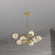 Abii 8 Light 26 inch Vintage Bronze Chandelier Ceiling Light in Champagne, Vintage Brass, Round