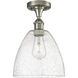 Edison Bristol Glass 1 Light 9.00 inch Semi-Flush Mount