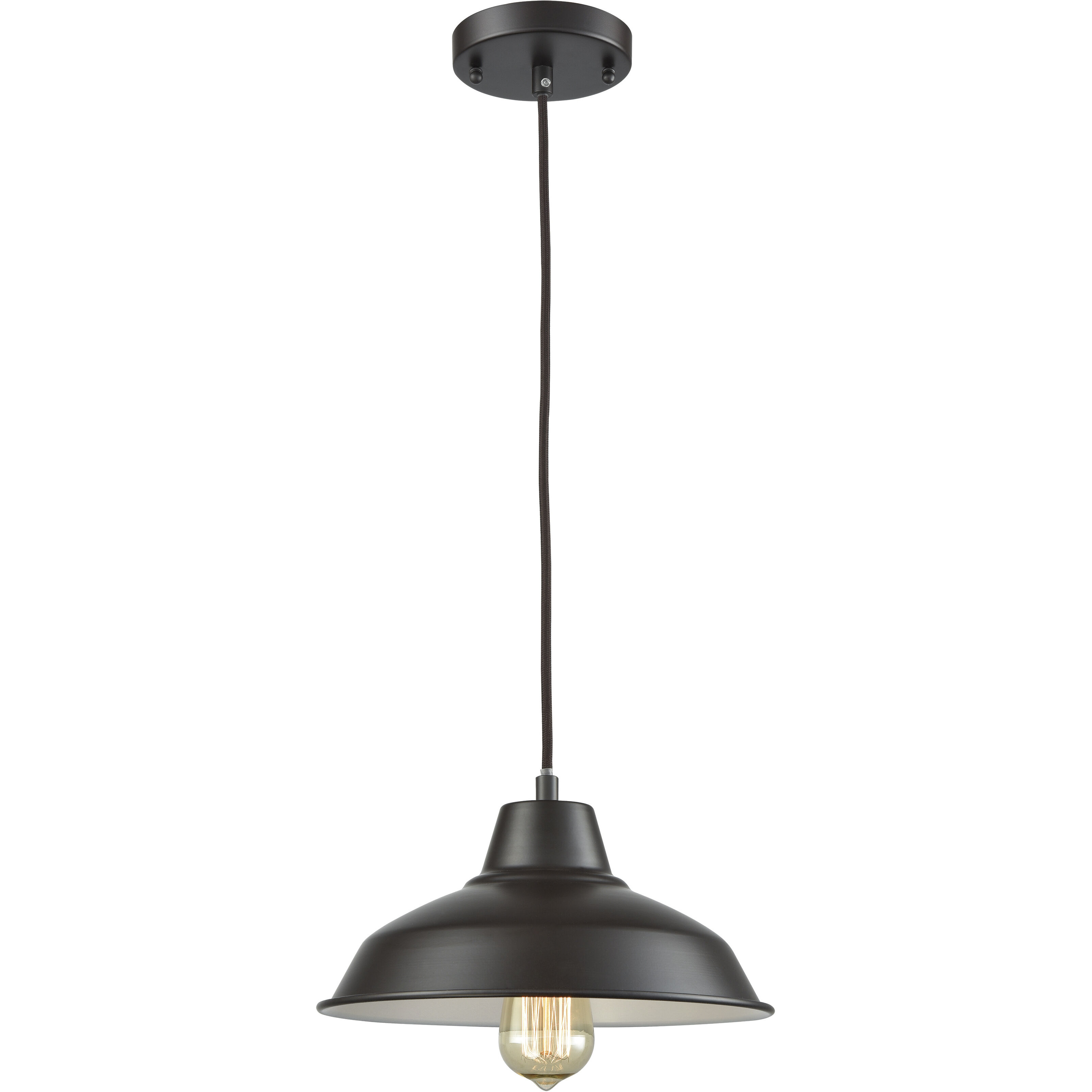 Classic Loft 1 Light 11 inch Oil Rubbed Bronze Mini Pendant Ceiling Light