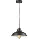 Classic Loft 1 Light 11 inch Oil Rubbed Bronze Mini Pendant Ceiling Light