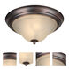 Signature 2 Light 13.25 inch Antique Bronze Flush Mount Ceiling Light