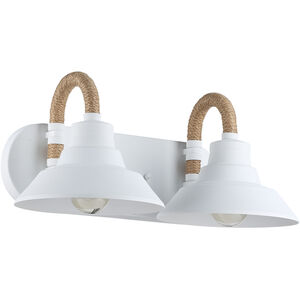 Journey 2 Light 17 inch Natural White Bath Vanity Light Wall Light