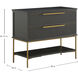 Riggs 38 X 32.75 inch Stained Gold and Sesame Black Nightstand