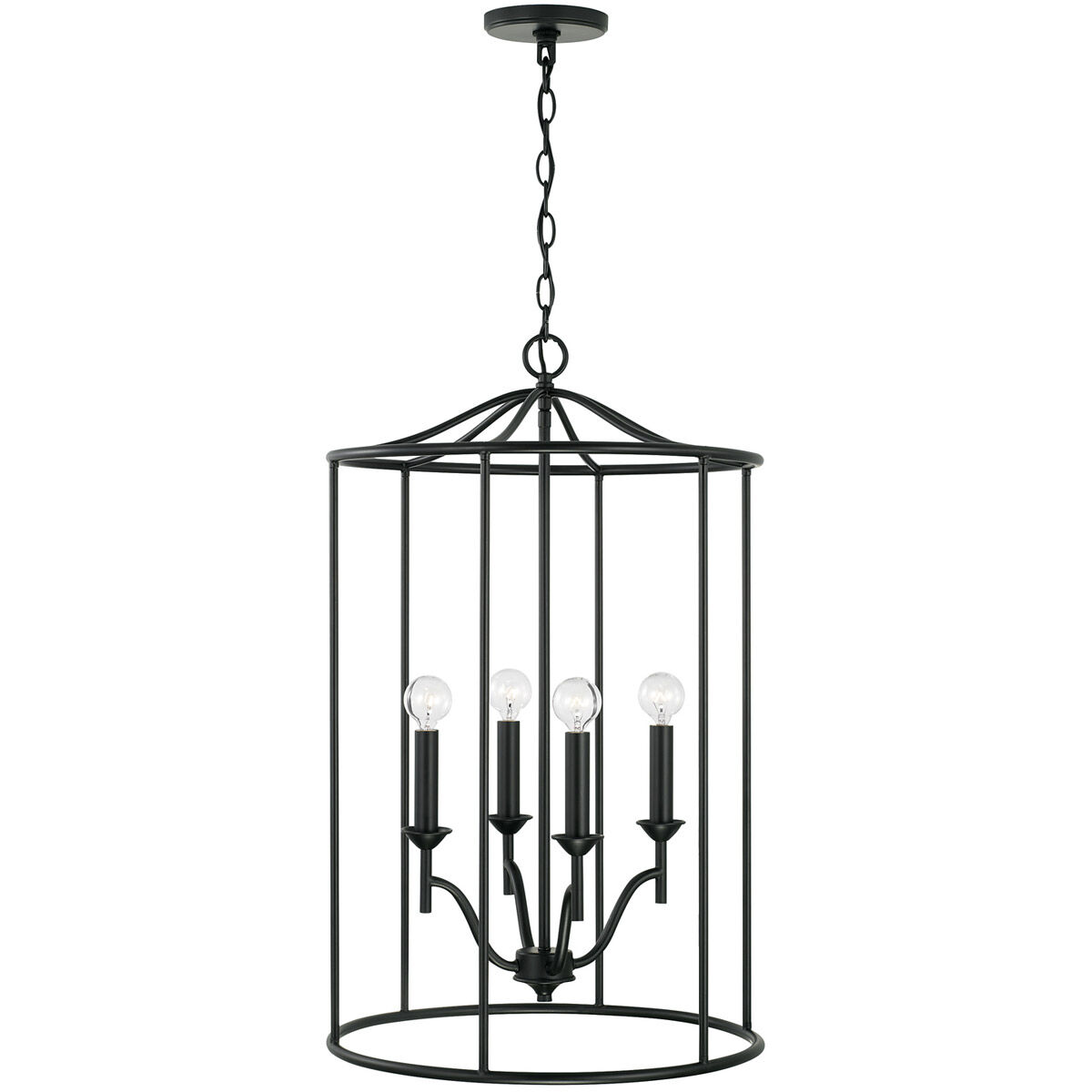 Peyton 4 Light 18 inch Matte Black Foyer Light Ceiling Light