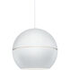 Lucas 1 Light 23.63 inch White Pendant Ceiling Light