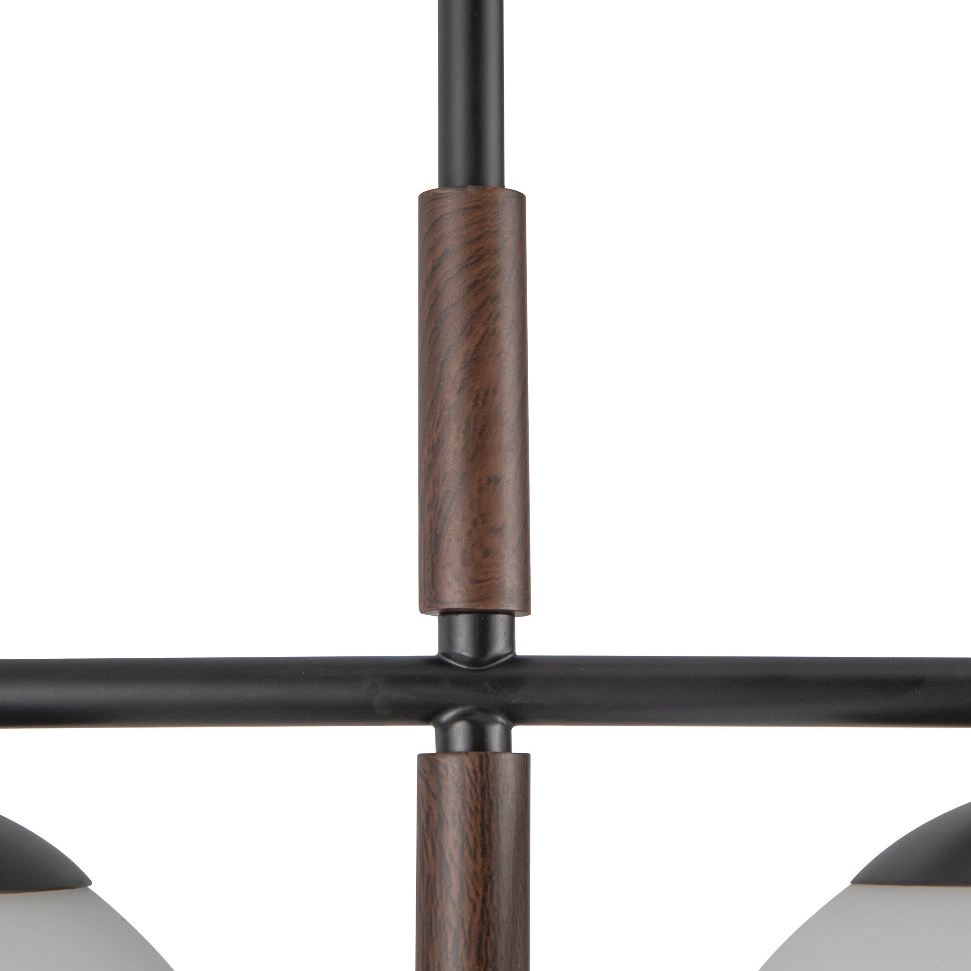 Alora Mood Zuri 4 Light 37 inch Matte Black/Opal Glass Linear Pendant Ceiling Light