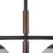 Alora Mood Zuri 4 Light 37 inch Matte Black/Opal Glass Linear Pendant Ceiling Light