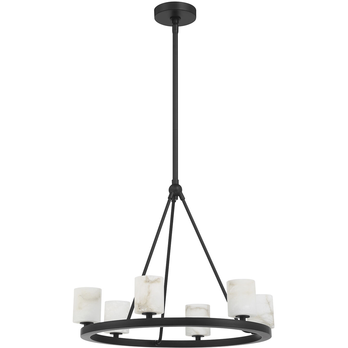 Aragon 6 Light 22.75 inch Matte Black Chandelier Ceiling Light
