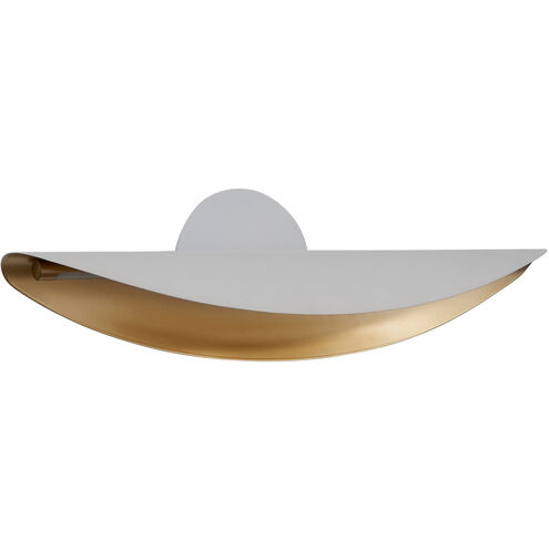 Pivot 1 Light 23 inch White/Aged Brass Wall Sconce Wall Light