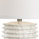 Chelsea House 33 inch 100.00 watt White Marbled Glazed/Clear Table Lamp Portable Light