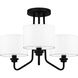 Ainsdale 3 Light 18 inch Matte Black Semi-Flush Mount Ceiling Light