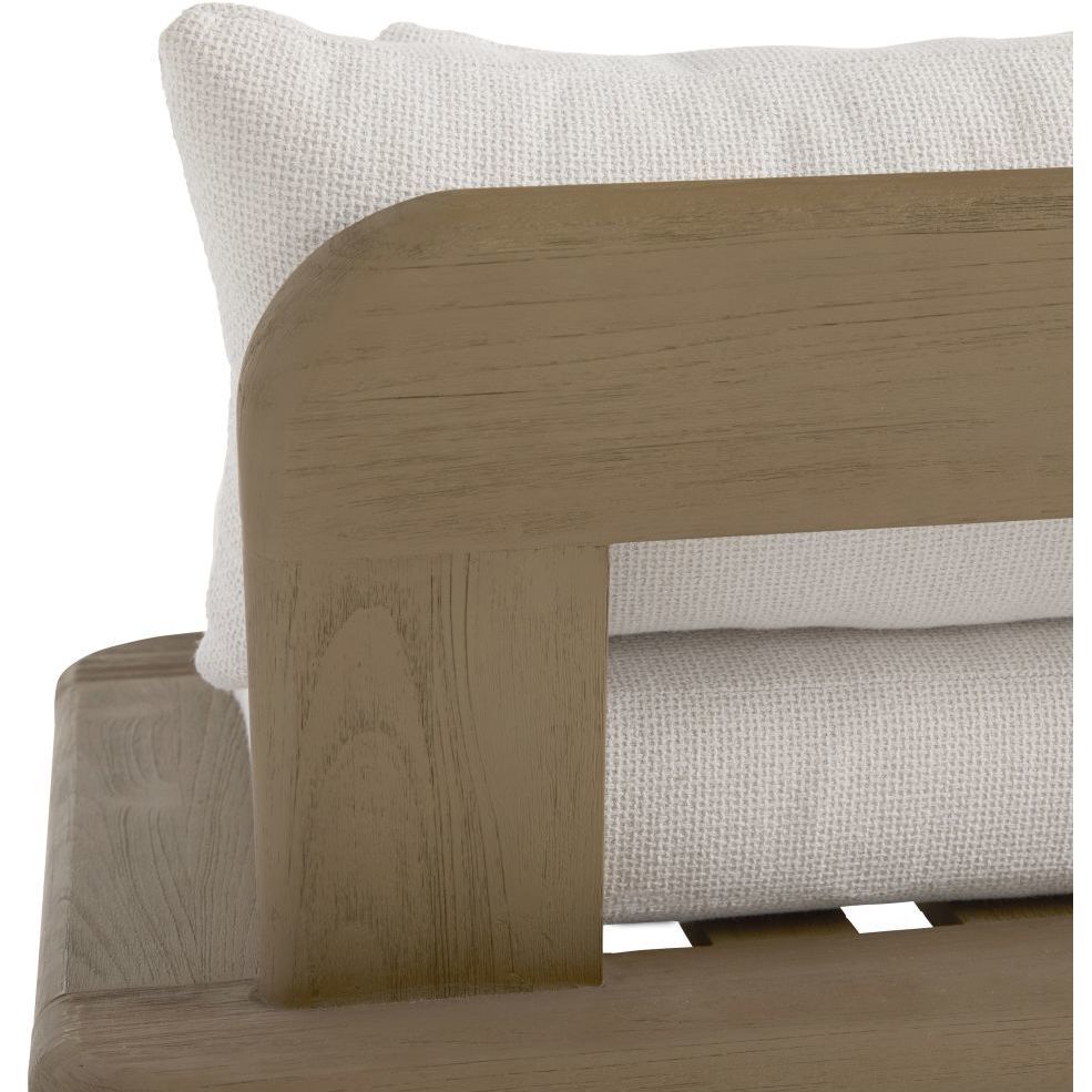 Fargo Shale and Weathered Teak Outdoor Settee