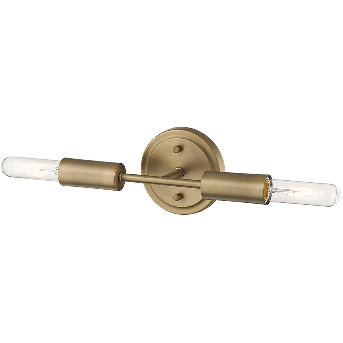 Perret 2 Light 12 inch Aged Brass Sconce Wall Light