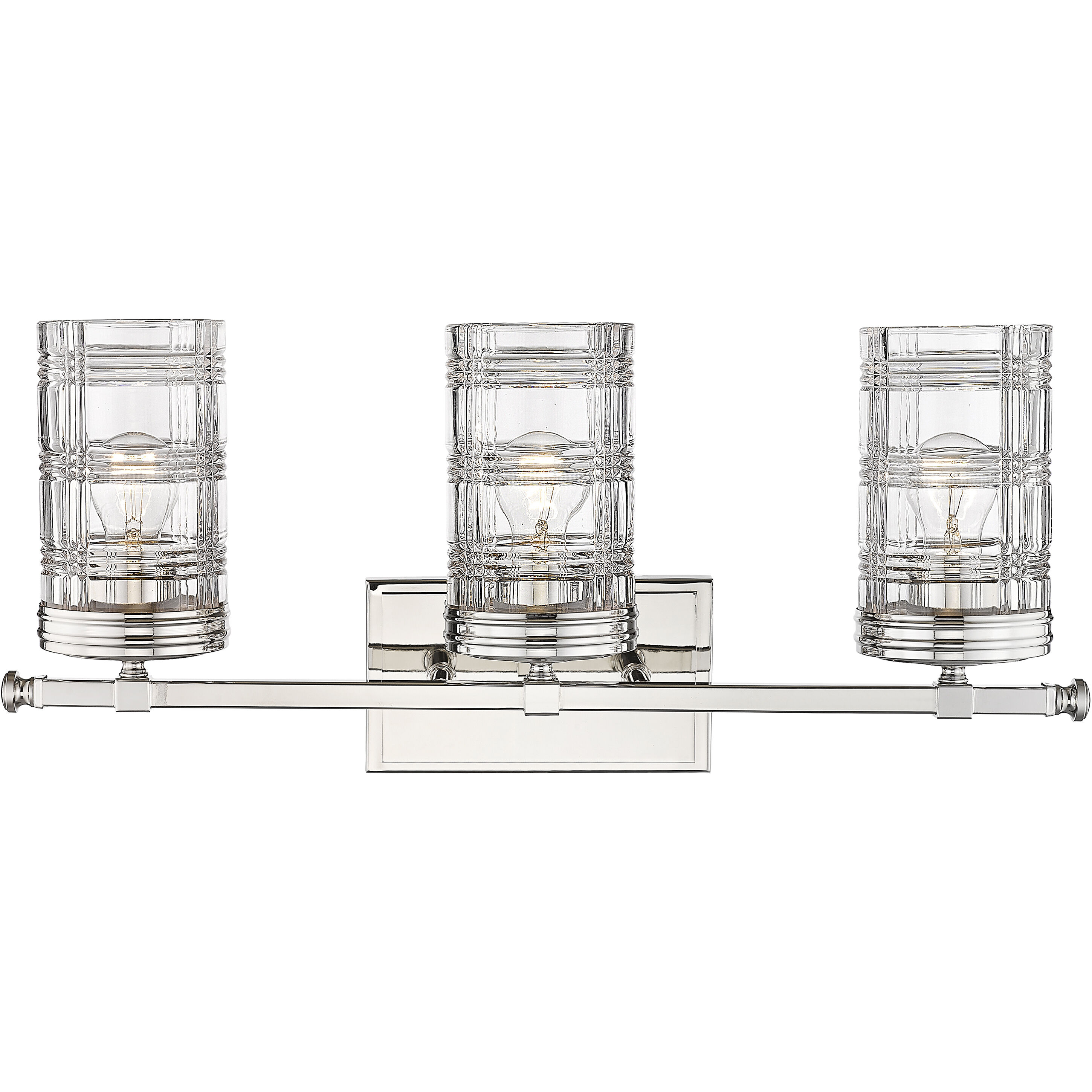 Archer 3 Light 25 inch Polished Nickel Vanity Wall Light