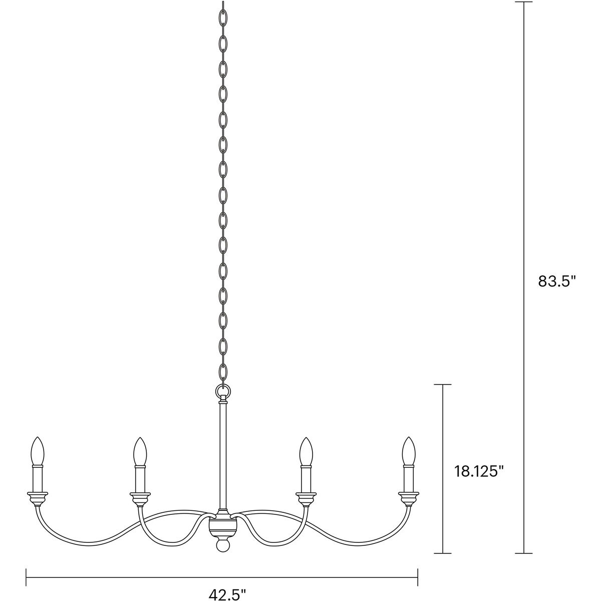 Hartsville 6 Light 42.5 inch Chalk Washed / Beachwood Chandelier Ceiling Light