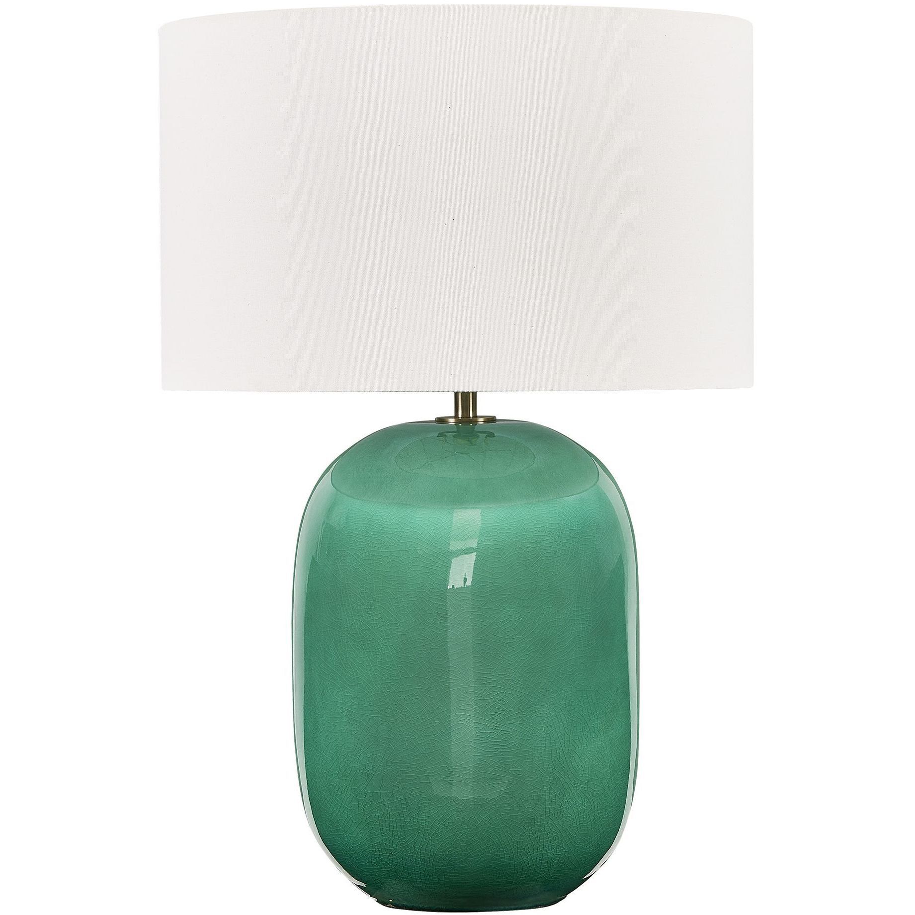 Hollis 28.25 inch 150 watt Teal Glaze and Antique Gold Table Lamp Portable Light
