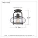 Trilogy 1 Light 10 inch Old Bronze Semi-Flush Mount Ceiling Light