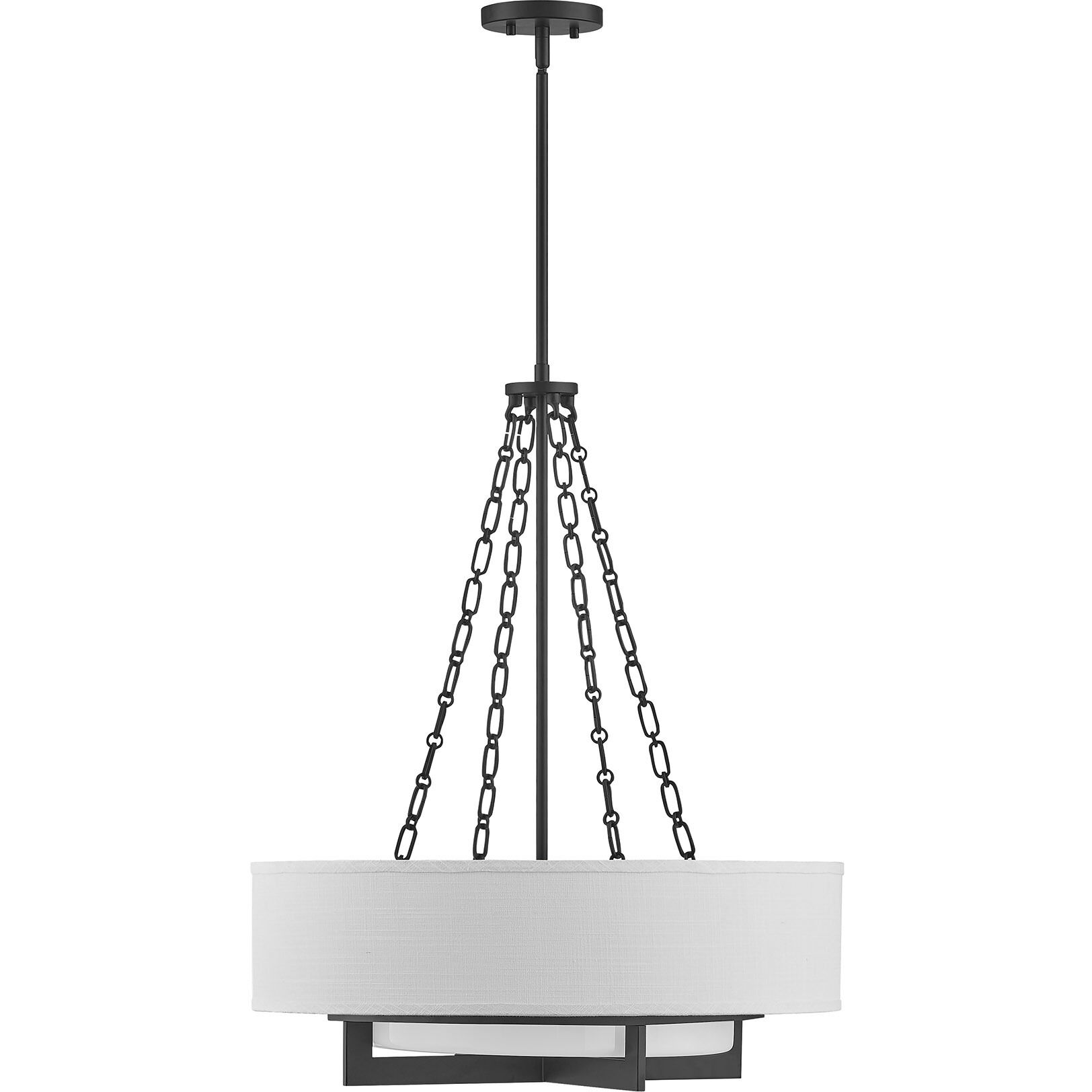 Brentwood 4 Light 24 inch Matte Black Pendant Ceiling Light