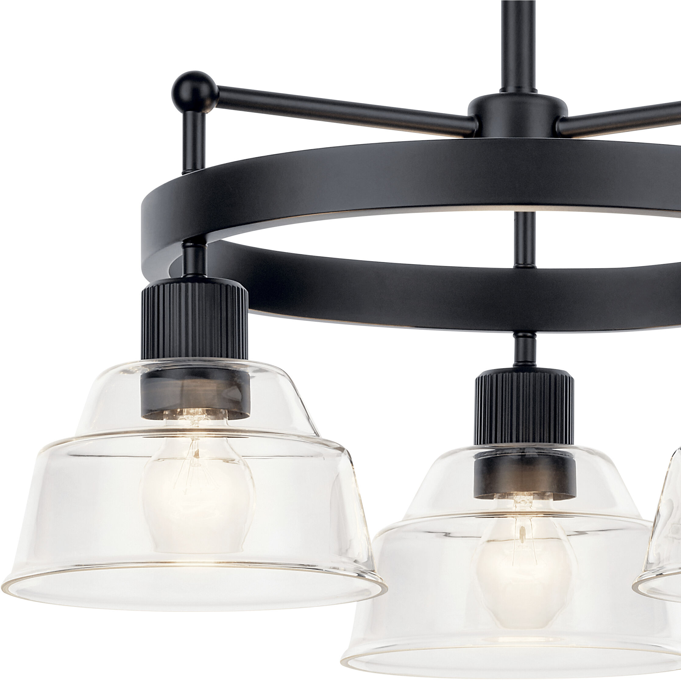 Eastmont 3 Light 23.25 inch Black Chandelier Ceiling Light, Small
