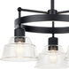 Eastmont 3 Light 23.25 inch Black Chandelier Ceiling Light, Small