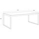 Evert 47 X 23.5 inch White / Antique Brass Coffee Table, High