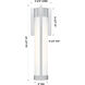 Stratford 1 Light 16.63 inch Silver Outdoor Sconce in White Glass