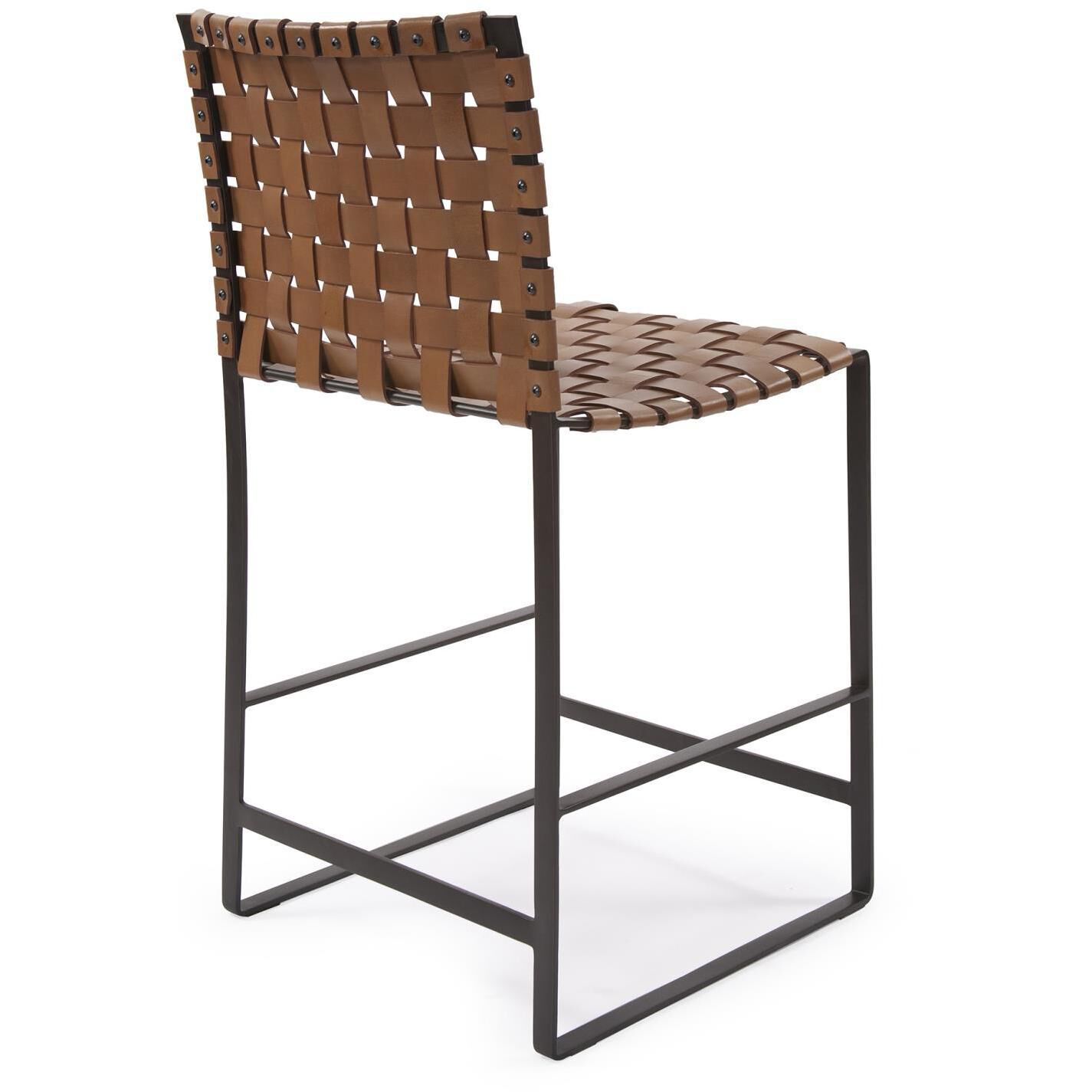 Irving 36 inch Buffalo Brown/Black Counter Stool