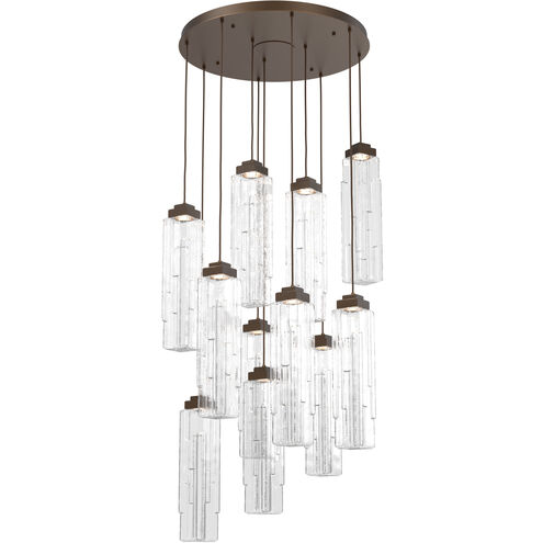 Ledgestone LED 34 inch Flat Bronze Chandelier Ceiling Light, Round Multi-Port