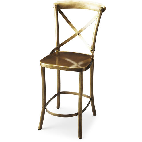 Bennington Antique Gold 42 inch Industrial Chic Barstool