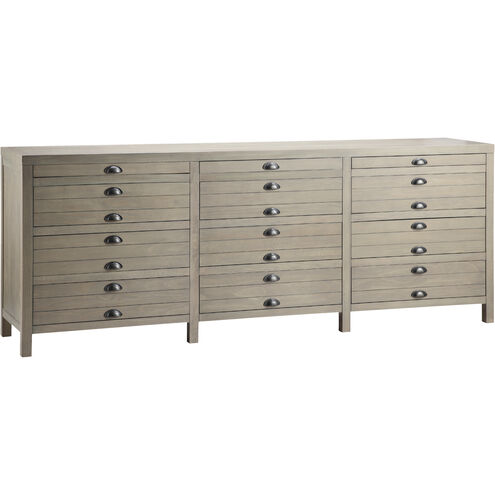 Merrimac 91 X 19 inch Faded Gray Driftwood with Dark Pewter Media Console