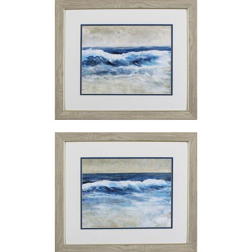Waterside Collection Blue Framed Art