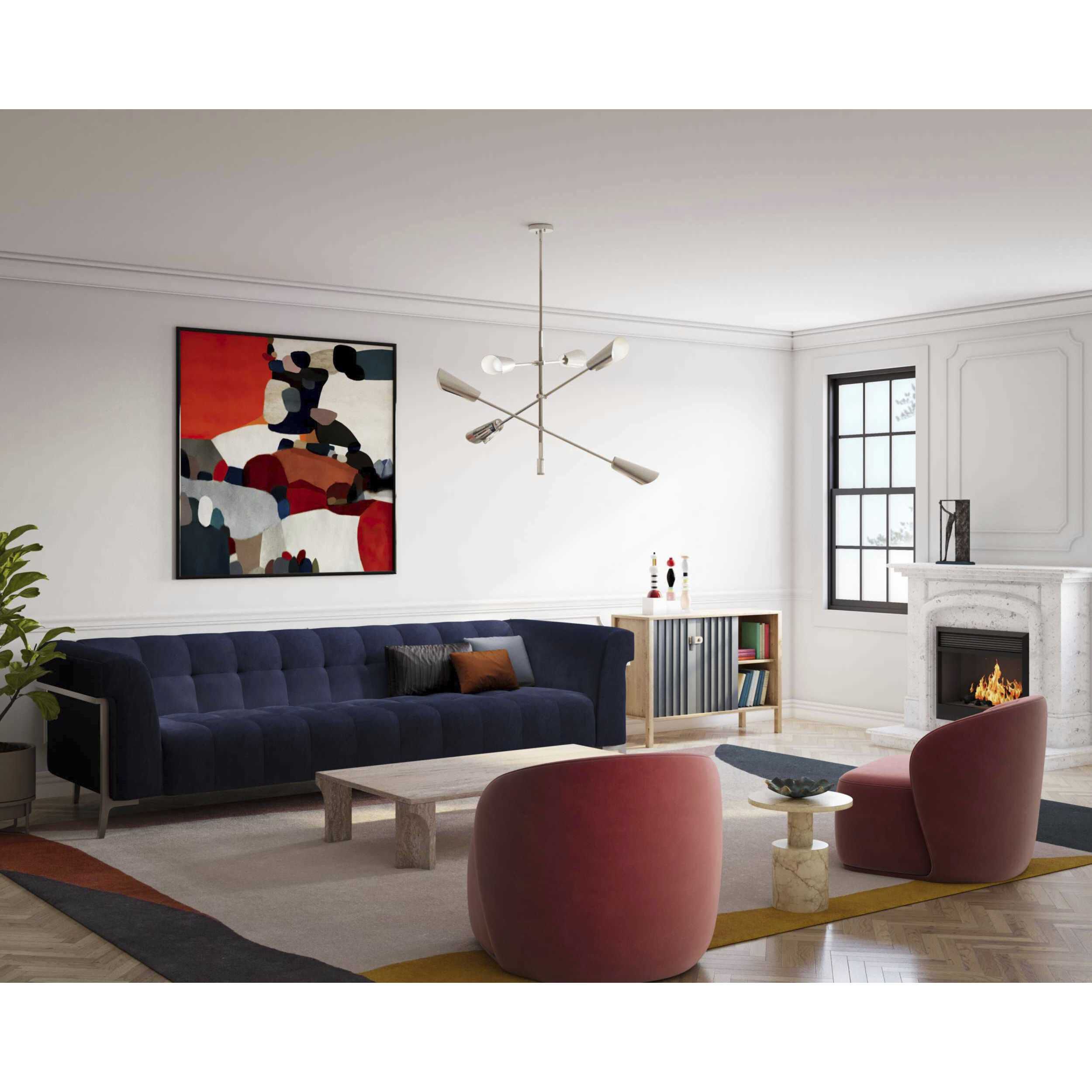 Cornett LED 44.12 inch Brushed Nickel Chandelier Ceiling Light