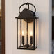 Damian 2 Light 18 inch Matte Black Outdoor Wall Lantern