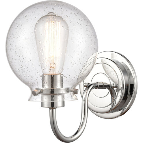 Olivia 1 Light 6 inch Polished Chrome Bath Vanity Light Wall Light in Seedy Glass