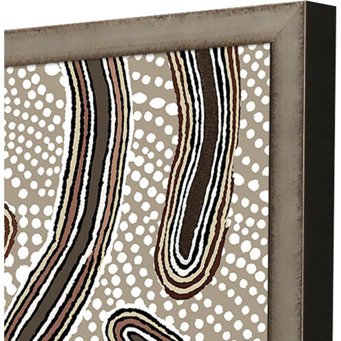 Huzi Brown and Black and White Framed Art