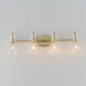 Ava 4 Light 30.7 inch Natural Aged Brass Bath Vanity Light Wall Light