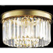 Contemporary Europa 2 Light Satin Gold Flush Mount Ceiling Light