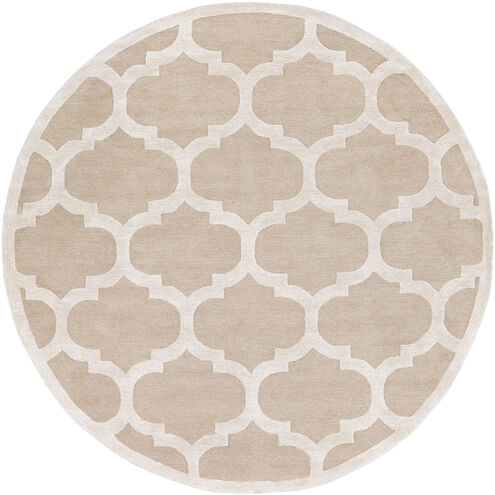 Arise 96 X 96 inch Beige/Beige/Ivory Handmade Rug, Round