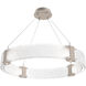 Parallel LED 32.7 inch Beige Silver Chandelier Ceiling Light in Metallic Beige Silver, Clear Rimelight, 2700K LED, Ring