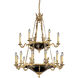 Metropolitan Family Collection 18 Light 34 inch Dore Gold with Black Accents Chandelier Ceiling Light