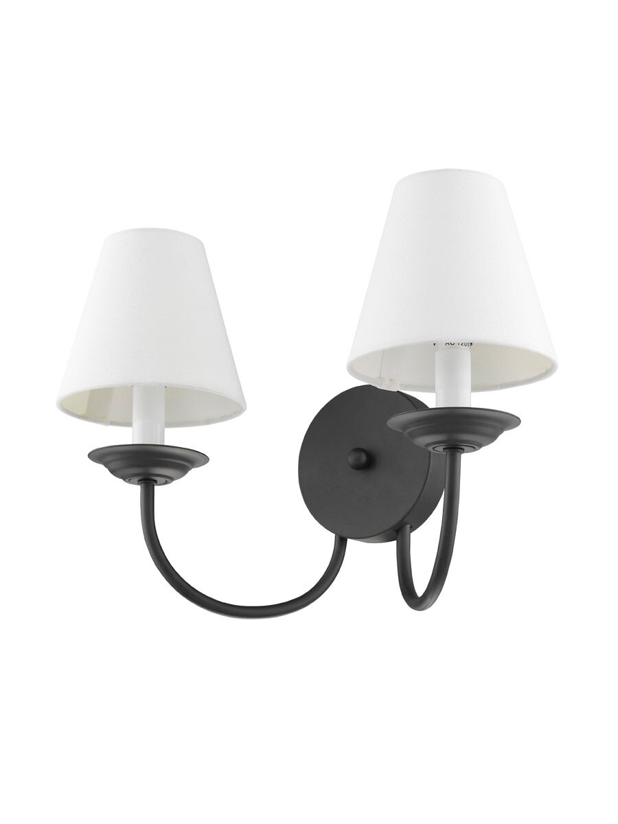 Mendham 2 Light 15 inch Black Wall Sconce Wall Light