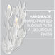 Lisa McDennon Flora 6 Light 26.25 inch Textured Plaster Indoor Chandelier Ceiling Light