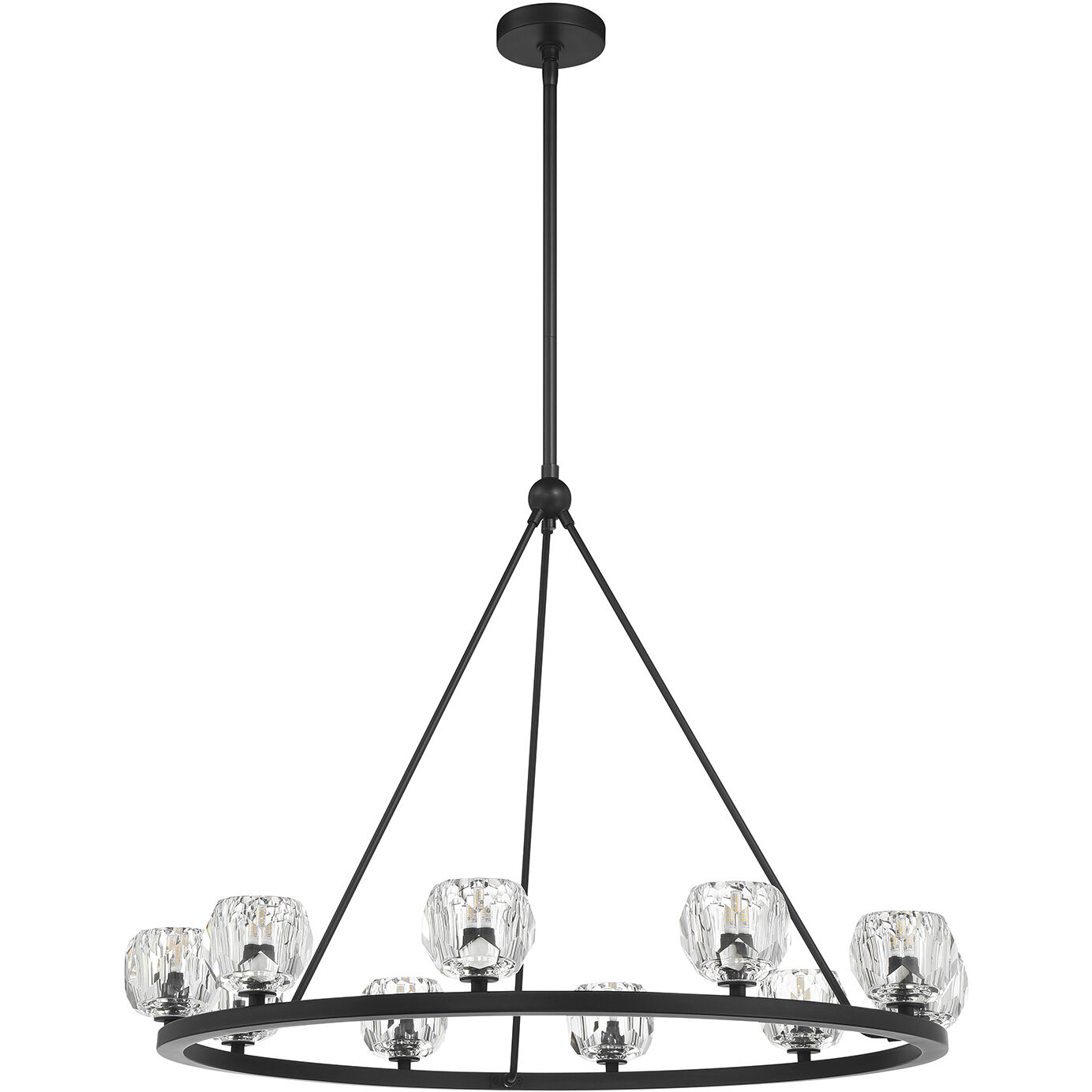 Aragon 10 Light 36 inch Matte Black Chandelier Ceiling Light