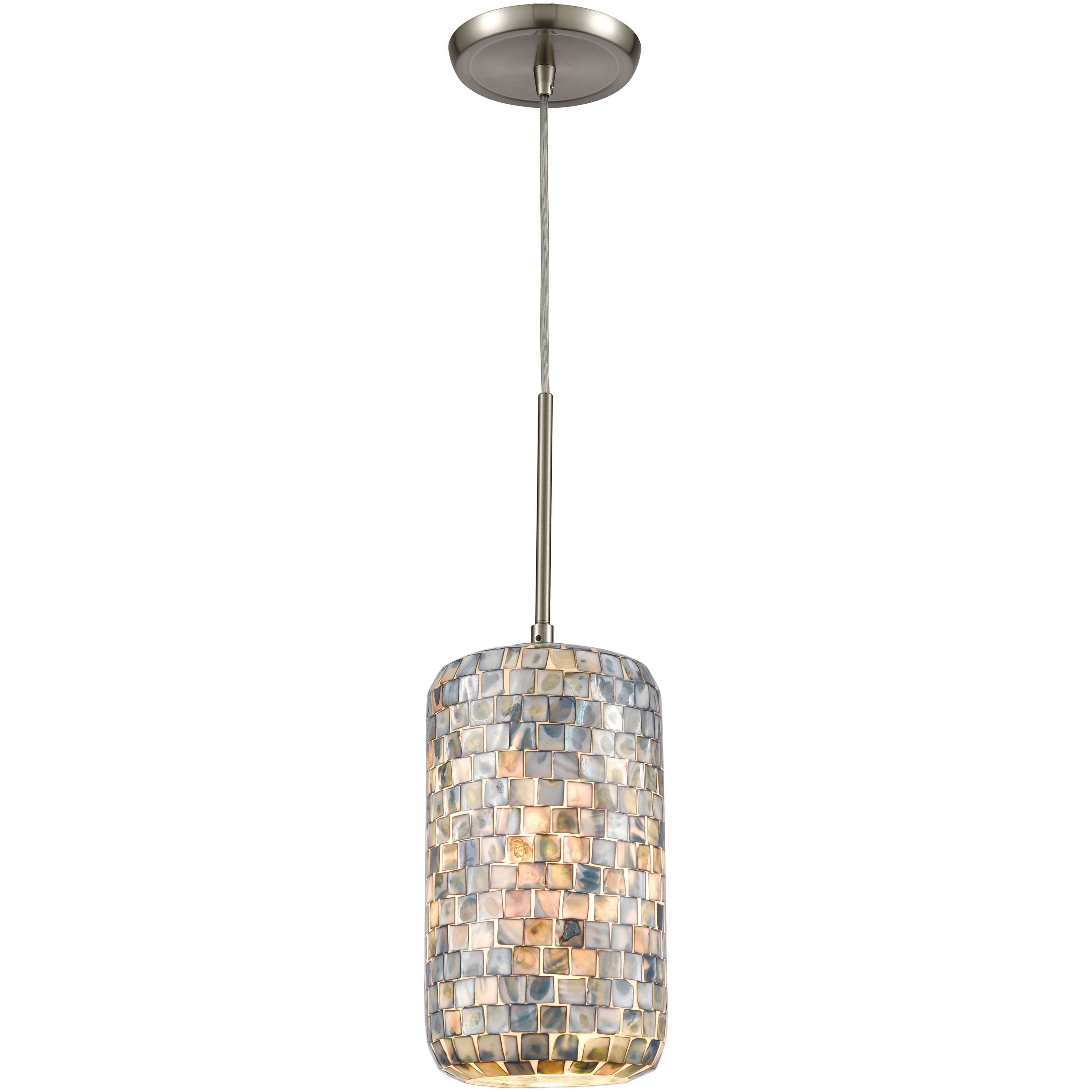 Capri 1 Light 6 inch Satin Nickel Pendant Ceiling Light