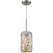 Capri 1 Light 6 inch Satin Nickel Pendant Ceiling Light