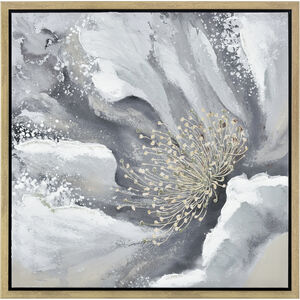 Bowie Bloom Gray with Gold Framed Wall Art, I