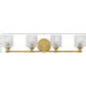 Elle LED 32 inch Heritage Brass Vanity Light Wall Light