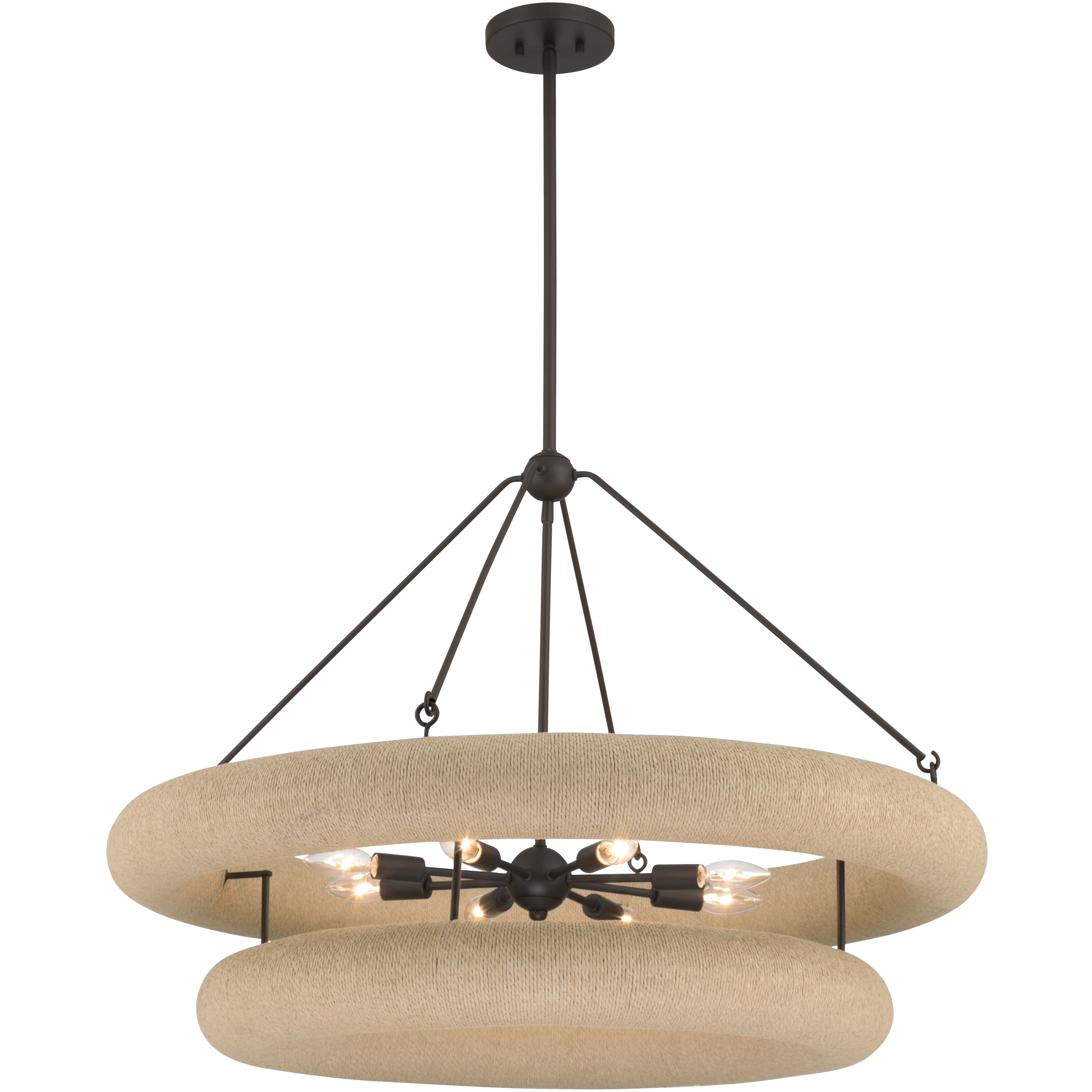 Aeris 8 Light 36 inch Dark Bronze Pendant Ceiling Light